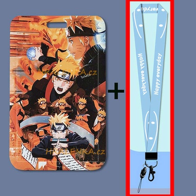 Šňůrka na krk 23481 s cedulkou na ID karty Naruto