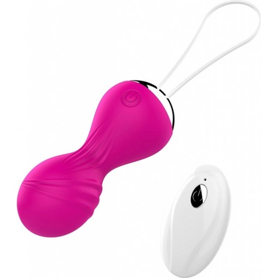 Boss Series Vibrating Silicone Kegel Balls - Vibrační venušiny kuličky fioletowy