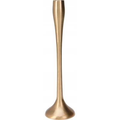 Zlatý kovový svícen, 31 cm