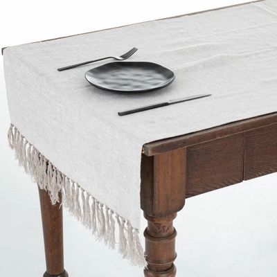 Tom Linen stolný bežec so strapcami Warsa Natural II 65x140cm