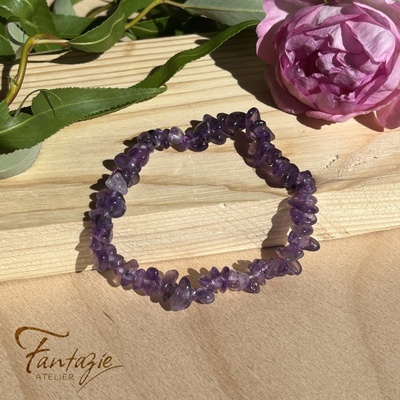Atelier Fantazie Náramek z minerálních zlomků VIII ametyst 030008