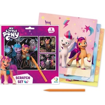 Teddies Vyškrabávací obrázek My little Pony barevný 3 ks