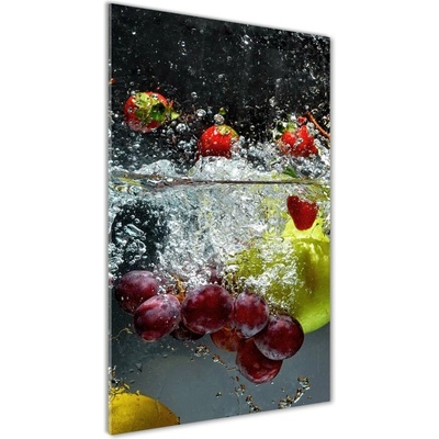 Vertikálny foto obraz sklenený Ovocie pod vodou 50x100 cm