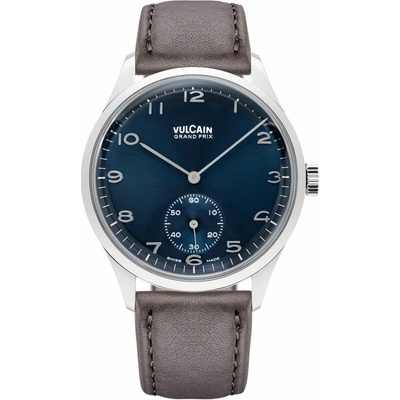 Vulcain Grand Prix - Small Second Blue - Grey Leather