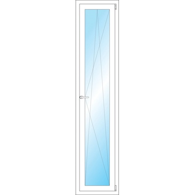 OKNA HNED Plastové okno 45x202 cm bílé otevíravé a sklopné pravé