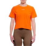 PEPPERMINT Дамска фланелка с къс ръкав за колоездене PEPPERMINT Women's Backroads Crop Tee Cycling jersey - Chili (156-2779-0112)