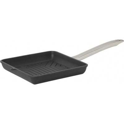 SKK Profesionální titanová grilovací pánvička Titanium Durit Indukce nerezová ručka 24 x 24 cm