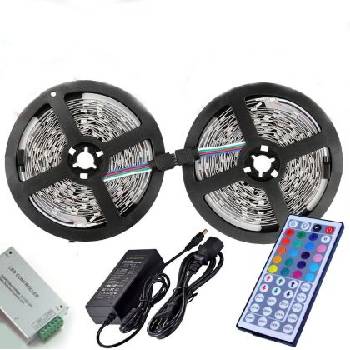 Комплект 10 м RGB LED лента SMD5050 30 LED/m IP20+IR контролер 44 key+адаптер 5A (01139)
