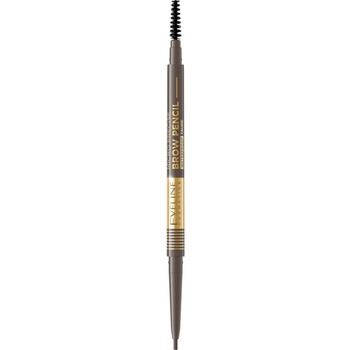 Eveline Cosmetics Micro Precise водоустойчив молив за вежди с четка 2 в 1 цвят 01 Taupe 4 гр
