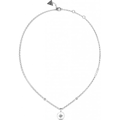 Guess Moderný oceľový náhrdelník monete JUBN02201JWRHT/U