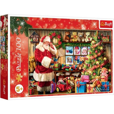 Trefl Пъзел Trefl от 100 части - Дядо Коледа край елхата (16479)