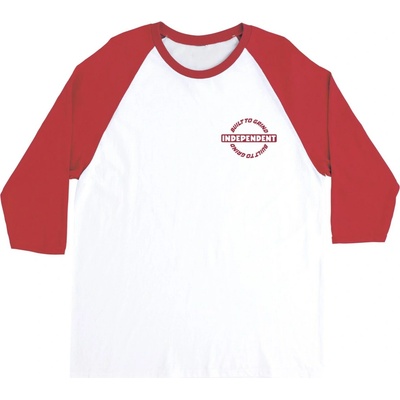 Independent tričko Bar-rier 3/4 Sleeve Midweight White/Red