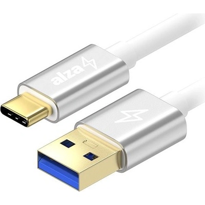 AlzaPower APW-CBTC0072S AluCore USB-C 3.2 Gen1, 2m, stříbrný