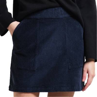 DEDICATED Дамска пола Dedicated Women's Skirt Majorna Corduroy Skirt - Black Iris (113-0968-0214)