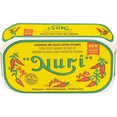 Nuri Portugalské sardinky pikantné v olivovom oleji 125g