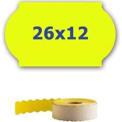 Cenové etikety do kleští, 26mm x 12mm, 900ks, signální žluté