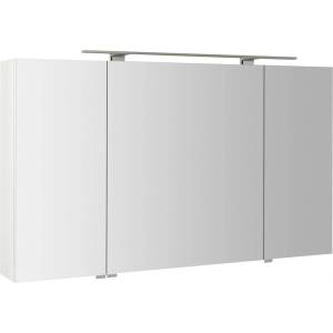 SAPHO Riwa - Огледален шкаф с LED осветление, 121x70x17 см, 3 врати, лъскаво бяло RIW120-0030 (RIW120-0030)