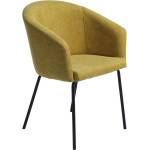 Unique Furniture Та ициран тра езен стол с  одлакътници в цвят горчица Easton - Unique Furniture (34690002)
