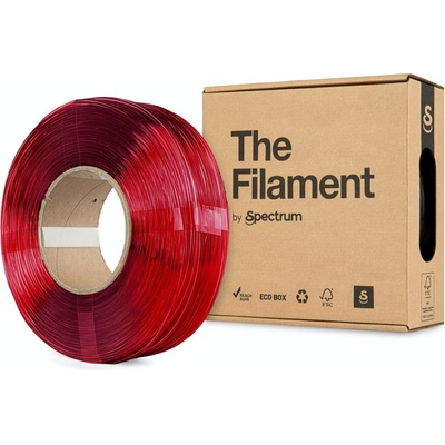 Spectrum TF-24069, ReFill PETG, 1.75mm, TRANSPARENT RED, 1kg