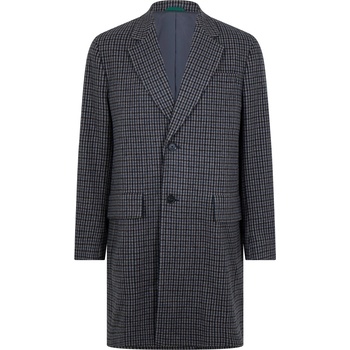 Image 1 of Lacoste Men's Lapel Check Pattern Long Sleeve Knee Length Trench Coat - Oxalis/Viennese