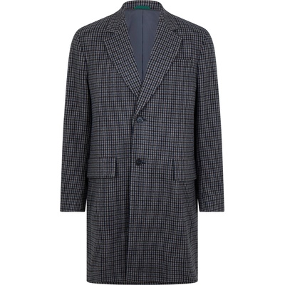 Lacoste Men's Lapel Check Pattern Long Sleeve Knee Length Trench Coat - Oxalis/Viennese