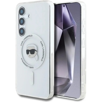 KARL LAGERFELD Калъф Karl Lagerfeld Button Karl Head Printed Logo MagSafe Samsung Galaxy S25 бял (3666339450014)