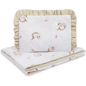  Спален комплект двулицев за бебешко креватче Unicorn Beige 75X95 25X35 Sensillo