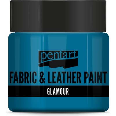Pentart glamour farba na textil a kožu 50 ml strieborno modrá