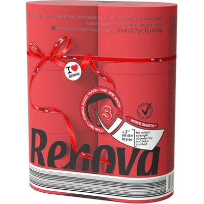 RENOVA Label Maxi červený 3-vrstvý 6 ks