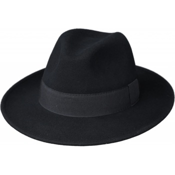 Fiebig since 1903 Černý klobouk plstěný černý s černou stuhou Bogart