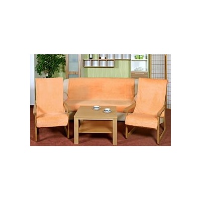 Bellatex Souprava Korall micro 3+1+1 Lososová 150x200, 2ks 65x150 cm