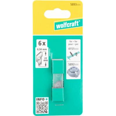 Wolfcraft náhradní čepele pro vykružovač 5892000 a děrovku 4151000 - 6 ks 5893000