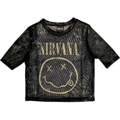 Nirvana Yellow Happy Face Black XL Дамски Риза (NIRVMCT81LB04)