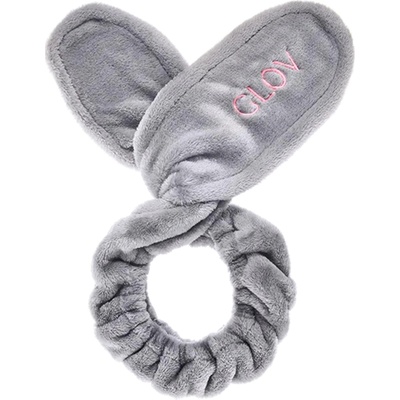 GLOV Bunny Ears Headband - 2in1 Hair Protecting Headband & Hair Tie - Grey