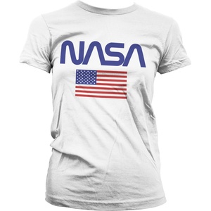 HYBRIS дамска тениска NASA - Old Glory - HYBRIS - USG-5-NAS004-H81-14-WH