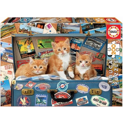 Educa - Пъзел Котенца в куфар 200ч 18065