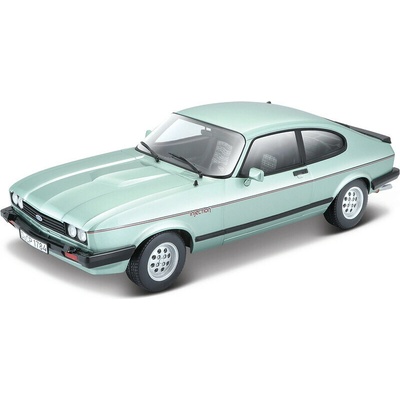 Bburago Plus Ford Capri 1982 světle zelená metalíza 1:24