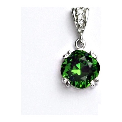 Čištín Stříbrný přívěsek se Swarovski krystalem, krystal emerald, P 1225/2