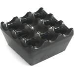 ALKAN AN-Пепелник ветроустойчив квадратен 9x9xh4.5cm ЧЕРЕН (К-2012) (0136165)