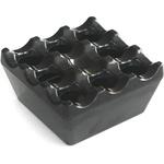 ALKAN AN-Пепелник ветроустойчив квадратен 9x9xh4.5cm ЧЕРЕН (К-2012) (0136165)