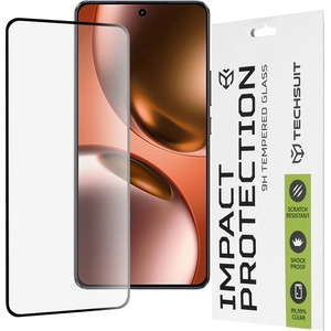 Techsuit Протектор за Realme GT 7 - Techsuit - 111D Full Cover / Full Glue Glass - Черен