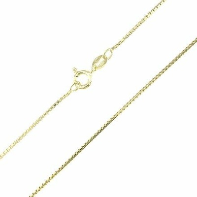 InfinitySilver Strieborná pozlátená retiazka box chain 1702022G55