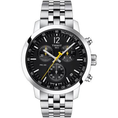 Tissot Мъжки часовник Tissot PRC 200 43mm 114.417. 11.057. 00, Сив / Черен (TIS114.417.11.057.00)