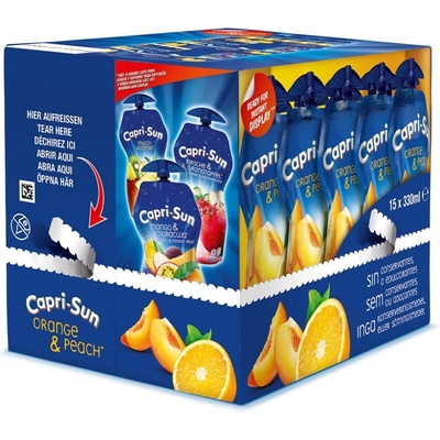 Capri-Sun Pomeranč a broskev 15 x 330 ml