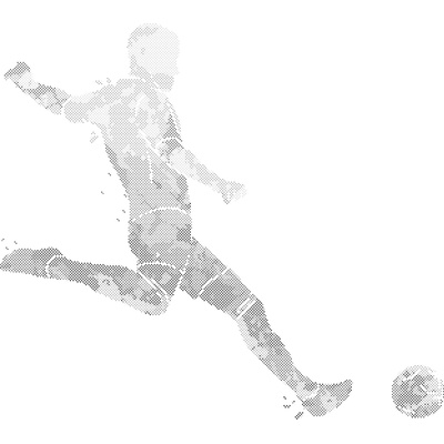 ZUTY Bodkovanie - FUTBALISTA Rámovanie: bez rámu a bez vypnutia plátna, Rozmer: 40x50 cm