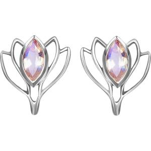 Silenti Jewelry Сребърни обеци "Лотос
