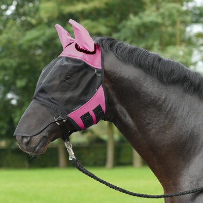 BUSSE Maska proti hmyzu s ochranou uší a nozder Fly Cover Pro pink black – Sleviste.cz