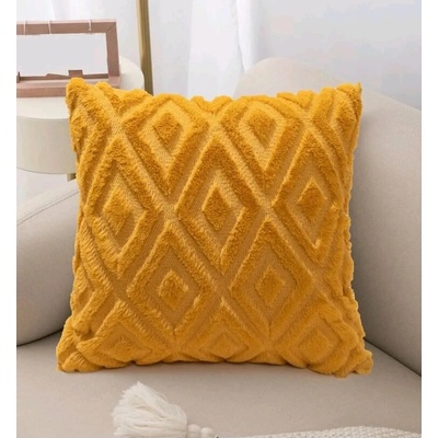 Декоративна възглавница/калъфка Пухи - Горчица