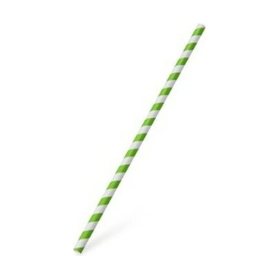 Gastro Bio nature Jumbo 40706 papierová slamka 25 cm priemer 8 mm zelená špirála 100 ks