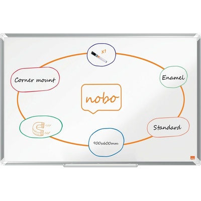 NOBO Premium Plus smaltovaná 90 × 60 cm, biela
